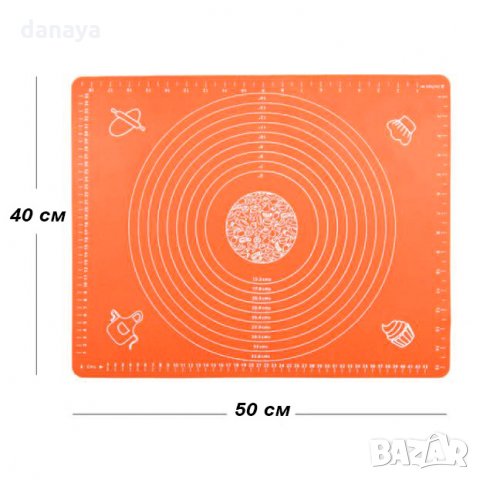 1778 Силиконова подложка за месене и точене на тесто, снимка 7 - Прибори за хранене, готвене и сервиране - 30822731