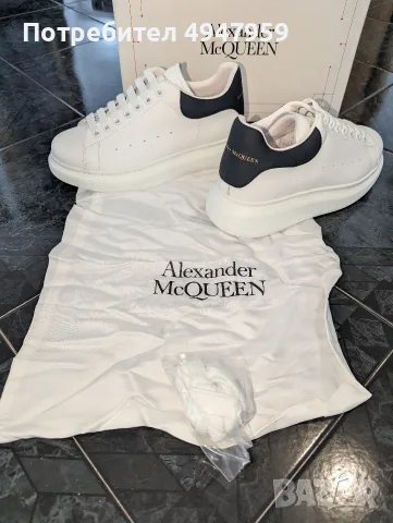 Alexander McQueen Oversized Sneakers No41! Снекърси Alexander McQueen Oversized от телешка кожа 490€, снимка 5 - Маратонки - 56057201