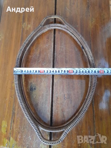 Стар плетен поднос, снимка 6 - Антикварни и старинни предмети - 35637624