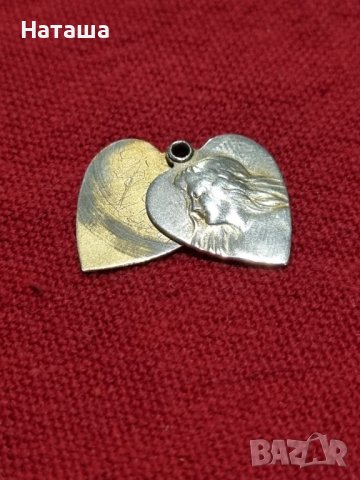 Vintage сребърно сърце, талисман висулка , снимка 6 - Колиета, медальони, синджири - 42145836