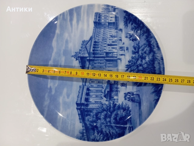 Порцеланова стара чиния за стена маркирана, снимка 4 - Декорация за дома - 52642821