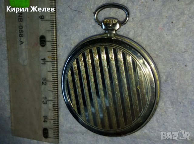 МОЛНИЯ СДЕЛАНО в СССР Стар РУСКИ МЕХАНИЧЕН КОЛЕКЦИОНЕРСКИ ДЖОБЕН ЧАСОВНИК МЪЛНИЯ 24101, снимка 6 - Джобни - 42136565