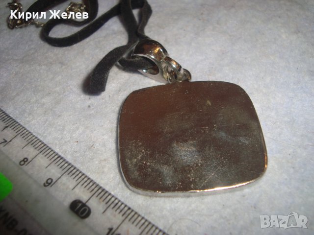 КРАСИВ ДИЗАЙНЕРСКИ ФЕШЪН АРТ СРЕБРИСТ ЕМАЙЛИРАН МЕДАЛЬОН СТИЛИЗИРАНО ОРНАМЕНТИРАН 31448, снимка 8 - Колиета, медальони, синджири - 38056344