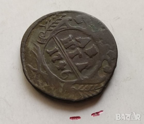 Монета Денга 1746г Русия