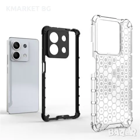 Xiaomi Redmi Note 13 5G Силиконов Калъф Honeycomb TPU и Протектор, снимка 8 - Калъфи, кейсове - 47951484