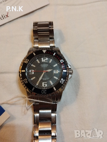 Нов мъжки ръчен часовник Casio херметик до 200 м с кристално стъкло , сертификат и касов бон, снимка 13 - Мъжки - 52861618