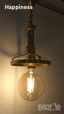 Абажур (Пендел) от месинг със специална крушка LED, снимка 6 - Лампи за таван - 53935988