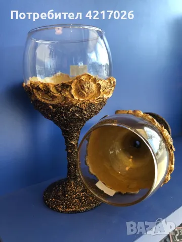 Ръчно декорирани чаши за вино