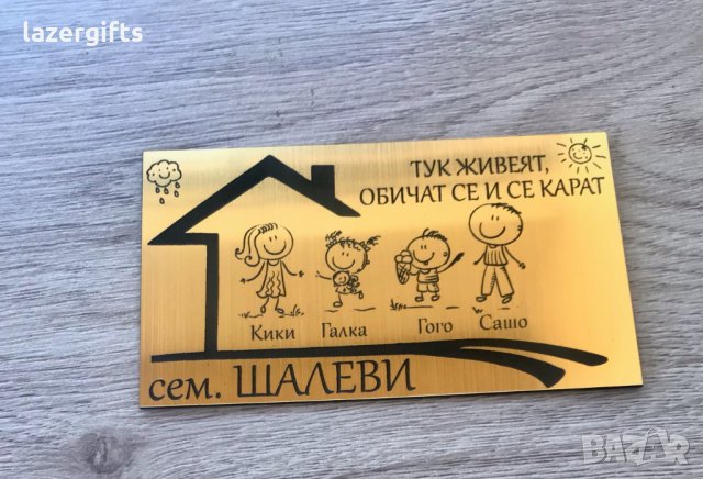 Нов модел :) Семейна табела за врата , снимка 2 - Декорация за дома - 28725253