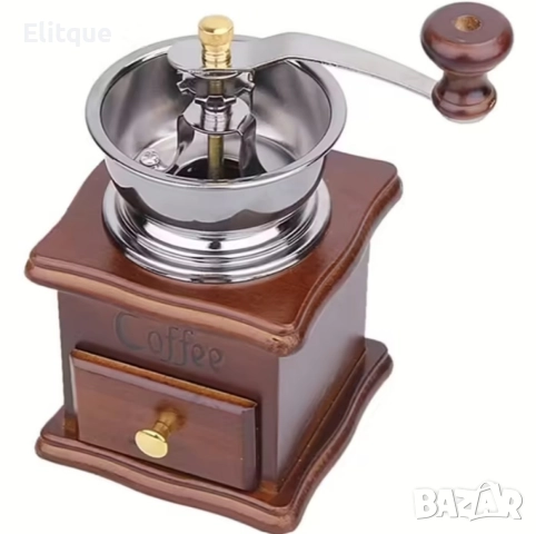 Кафемелачка ръчна Rosberg, Керамичен механизъм, Корпус от метал и дърво, Кафяв, снимка 8 - Други - 52870918