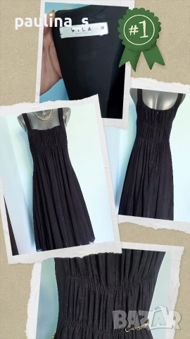 Два различни броя / Памучна и Тюлена маркова рокля с гол гръб "H&M" и "Vila" , снимка 12 - Рокли - 52387084