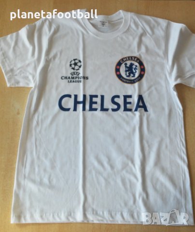 Фен тениска на Челси Шампионска лига!Бяла тениска Chelsea Champions League!