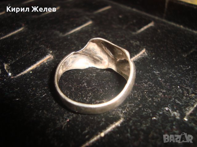 СТИЛЕН и ЕЛЕГАНТЕН СРЕБЪРЕН ПРЪСТЕН СТАРА РЪЧНА МАЙСТОРСКА ИЗРАБОТКА ВИСОКА ПРОБА СРЕБРО 19431, снимка 8 - Пръстени - 31557414