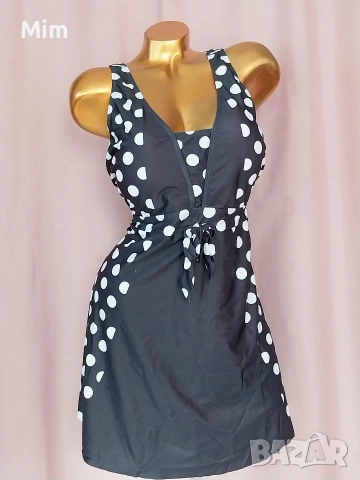 3XL К-Т Черна рокля / бански / на бели точки и долнище / боксер / , снимка 7 - Бански костюми - 54142084