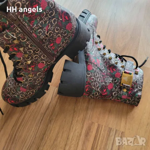 Guess чисто нови флорални ботушки, снимка 4 - Дамски ботуши - 47954635