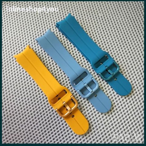 Силиконова Каишка за Samsung Watch5 Pro /Watch4 Classic / Active 2, снимка 9 - Смарт гривни - 38246189