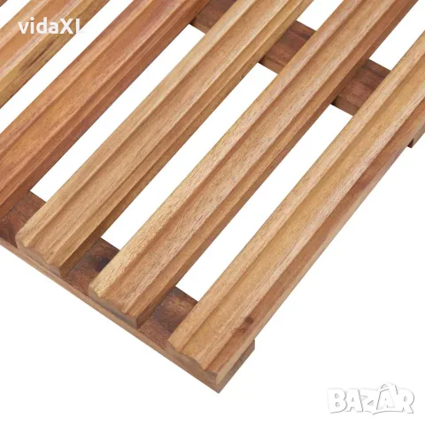 vidaXL Постелки за баня, 2 бр, акациево дърво масив, 56x37 см, снимка 4 - Аксесоари за баня - 56147621