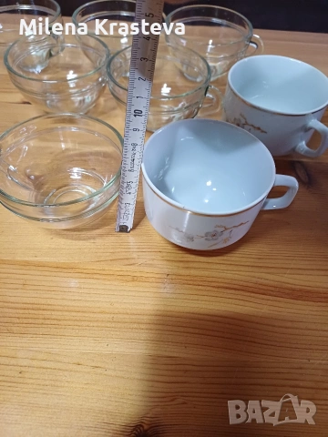 12 чаени чаши за  3 евро. Шест са порцелан произведен в България., снимка 7 - Чаши - 53165051