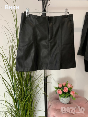 Кожена пола в размер S на Zara, снимка 5 - Поли - 44514662