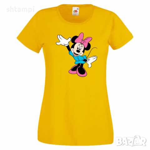 Дамска тениска Minnie Mouse 3 Подарък,Изненада,Рожден ден,, снимка 10 - Тениски - 36530727
