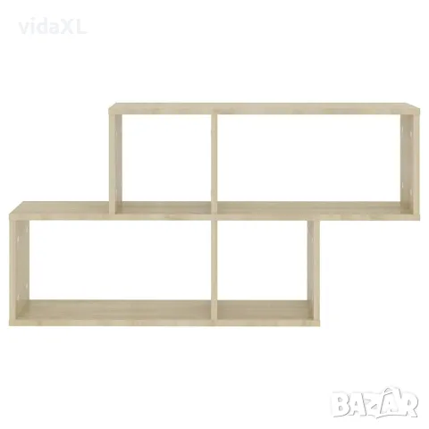vidaXL Стенен рафт, дъб сонома, 100x18x53 см, инженерно дърво, снимка 4 - Ракли - 56147800