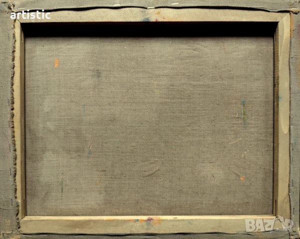 Генко Генков, живописен морски пейзаж с дървета, снимка 7 - Картини - 54044482