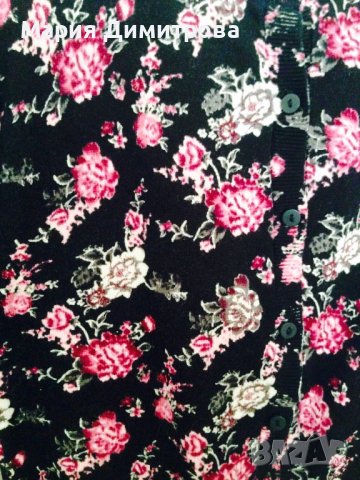 Жилетка с флорални мотиви 100% памук, снимка 3 - Жилетки - 39197079