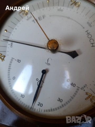 Стар барометър,термометър #2, снимка 4 - Други ценни предмети - 54357045