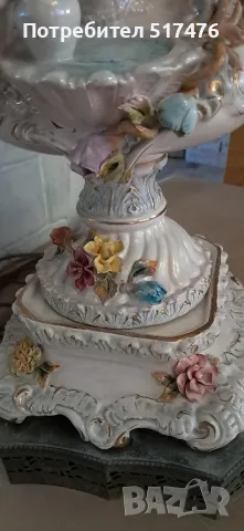 Порцеланова настолна лампа Capodimonte , снимка 14 - Антикварни и старинни предмети - 48945377