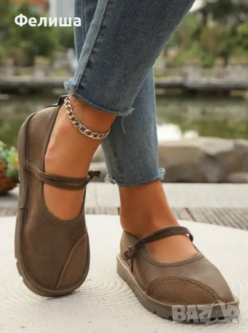 Удобни Ежедневни Меки Леки Обувчици от Варена Кожа // 39 номер - Стелка: 24.95 cm, снимка 4 - Дамски ежедневни обувки - 50121519