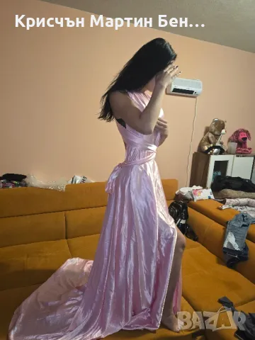 Рокля NICOLETTE ANGEL BLUE в нежен с Розов цвят, снимка 14 - Рокли - 40257521