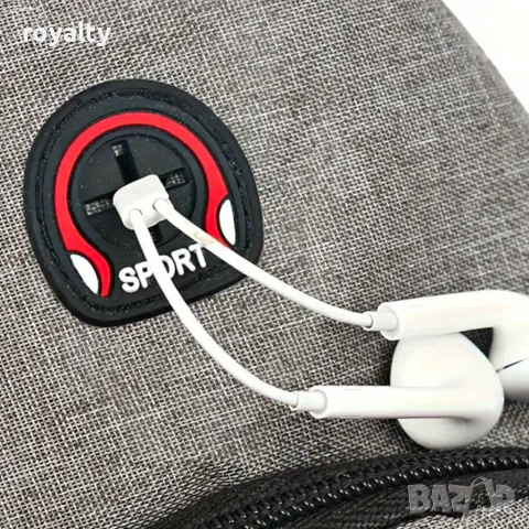 Ежедневна унисекс чанта с USB, снимка 5 - Чанти - 49148638