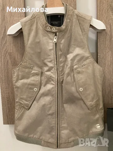 G-Star Raw, Кожен елек, размер М, снимка 3 - Елеци - 56256020