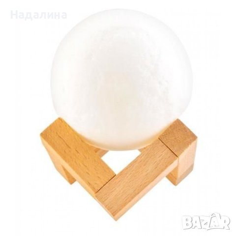 Нощна лампа с формата на луна, снимка 4 - Други - 39687529