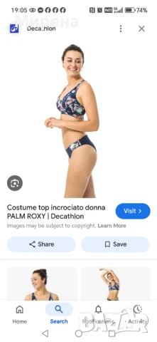 НОВ дамски бански ROXY размер XS, снимка 6 - Бански костюми - 51151992