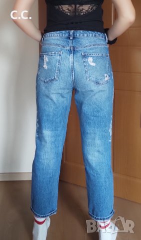 Накъсани дънки Beneton, 10 лв, снимка 3 - Дънки - 32452646