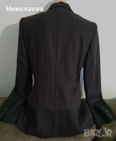Кафяво елегантно сако NEXT+бежова риза, снимка 4 - Сака - 38321694
