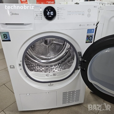 Немска инверторна сушилня с термопомпа Midea 8кг - МОДЕЛ 2025г - 2 ГОДИНИ ГАРАНЦИЯ, снимка 4 - Сушилни - 52803955