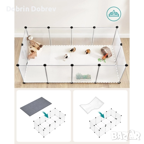 Прозрачна модулна клетка за домашни животни SONGMICS , снимка 3 - Други стоки за животни - 52742255