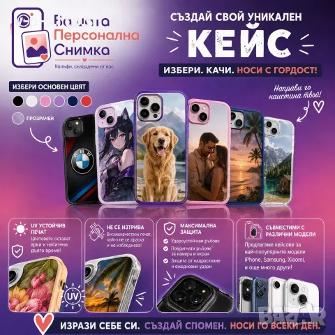 Персонализирани кейсове за телефон 📸 | 3 бр. за 9€ | Направи свой дизайн, снимка 2 - Калъфи, кейсове - 56090801