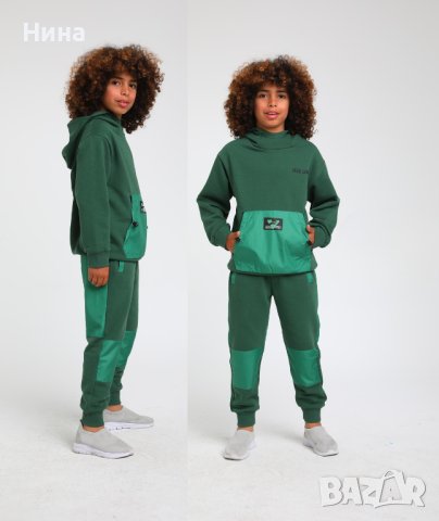 Комплект в страхотен зелен цвят, ВАТА, от JackLions, снимка 1 - Детски комплекти - 42700364