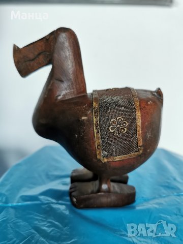 Дървена Африканска фигура, снимка 2 - Антикварни и старинни предмети - 42100519