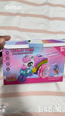 Количка с дистанционно управление за момичета, Еднорог с LED светлина, снимка 8 - Електрически играчки - 54064568