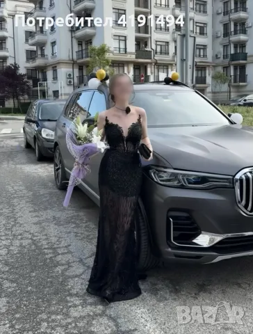 Черна бална рокля, снимка 3 - Рокли - 56252665