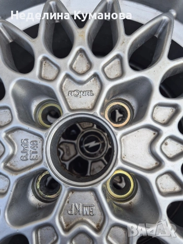 5 броя джанти с гуми за Opel 15", снимка 2 - Гуми и джанти - 53998531