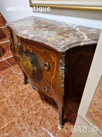 Страхотен антикварен френски скрин шкаф комод , снимка 4 - Шкафове - 53139468