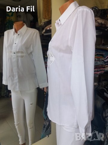 УНИКАЛНО КРАСИВА бяла риза с бродерия и дантела, снимка 2 - Ризи - 30099168