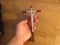 Стар кръст разпятие Христово, Исус Христос 21х 11 см  бог религия, снимка 1