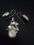 Винтидж масивен авторски сребърен  лот с естествени камъни , снимка 2