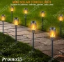 Соларна лампа 76см. за декорация на градина и двор с огнен ефект, танцуващ пламък, снимка 4